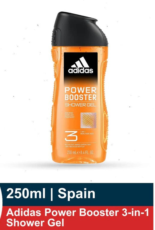 اديداس شاور جل 250 مل باور بوستر adidas shower gel 3 in 1