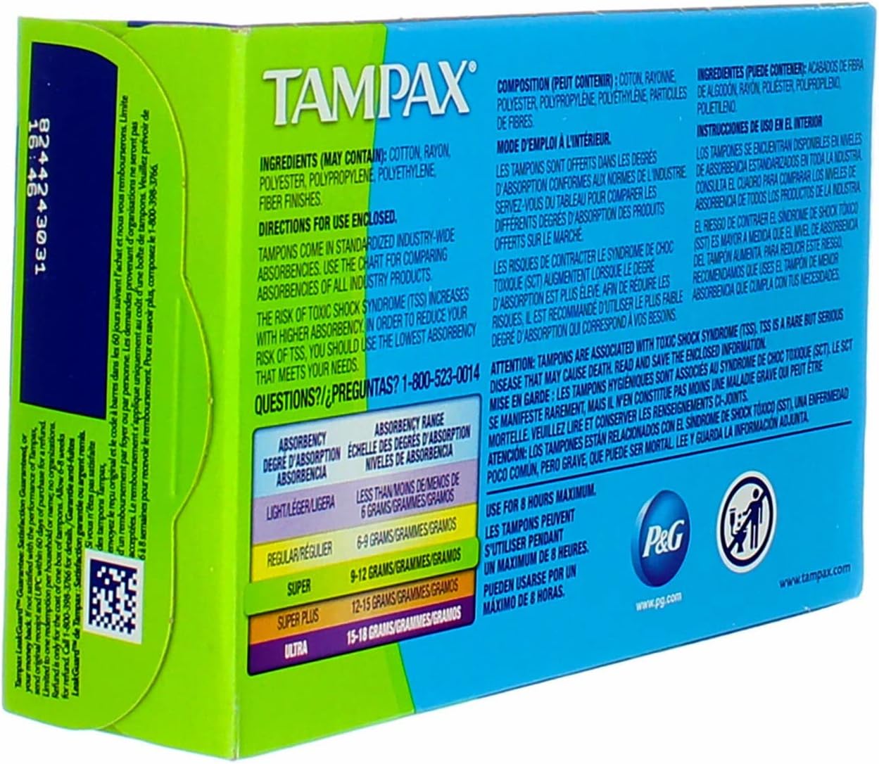 tampax super تامبكس تامبون صحية للنساء 10 قطع مستورد